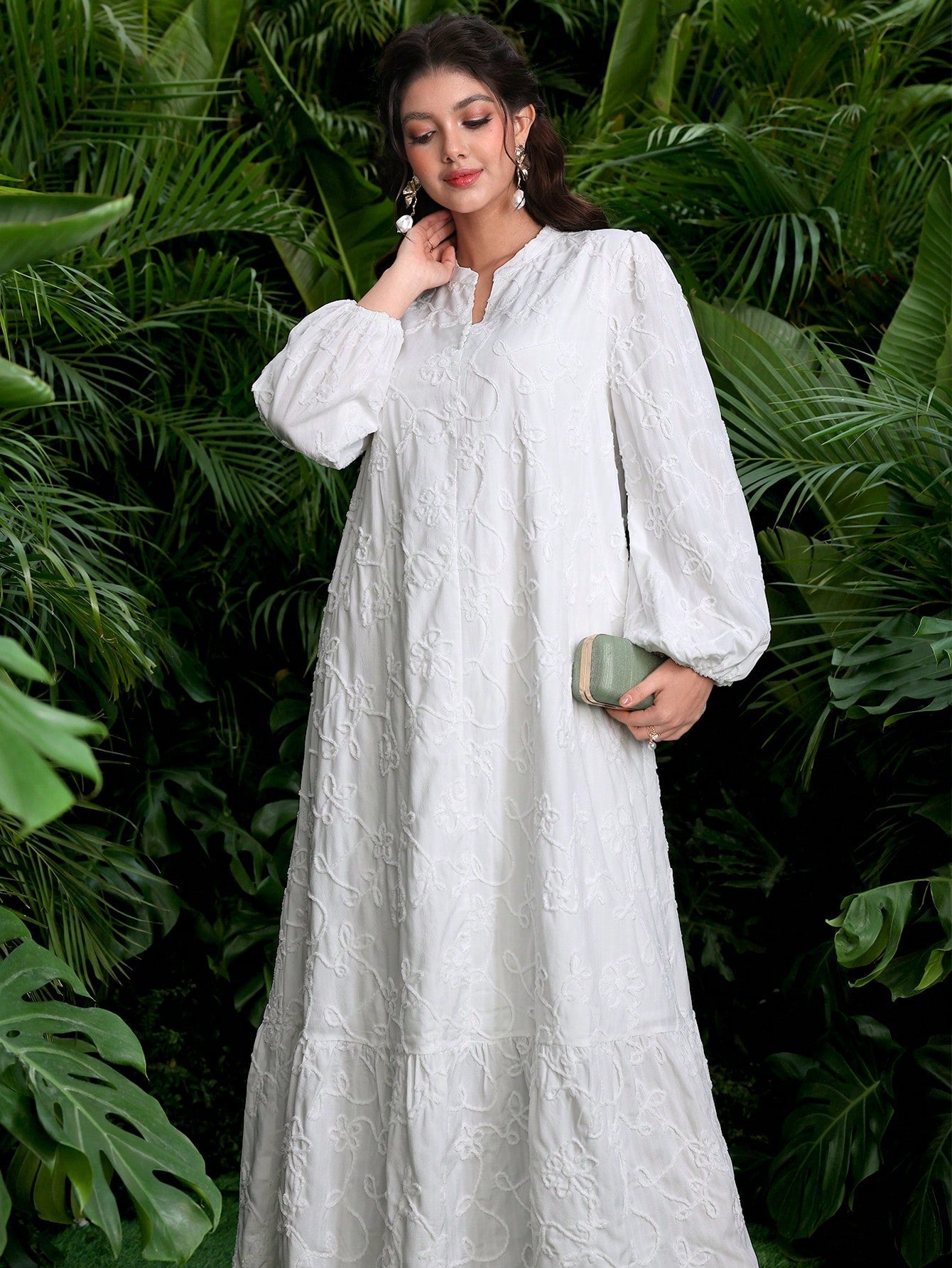 Elegantes Maxi-Kleid Damen – Festlich & Langarm