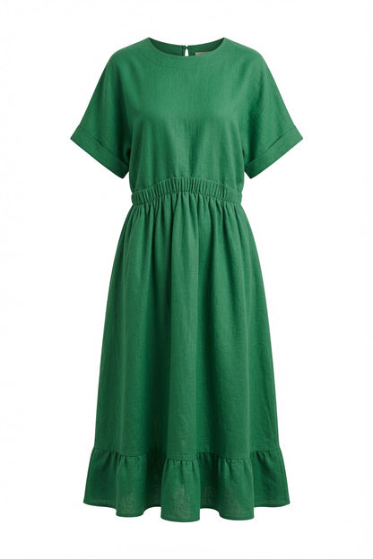 Lässiges Maxikleid mit elastischer Taille