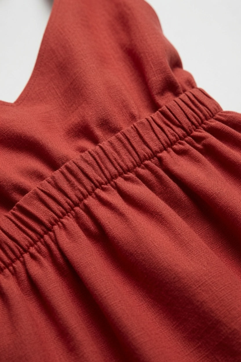 Lässiges Maxikleid mit elastischer Taille