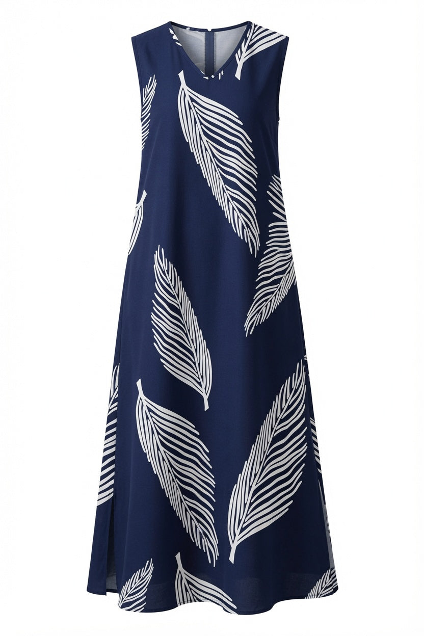 Sommerkleid Damen – Leicht, Bedruckt & mit V-Ausschnitt