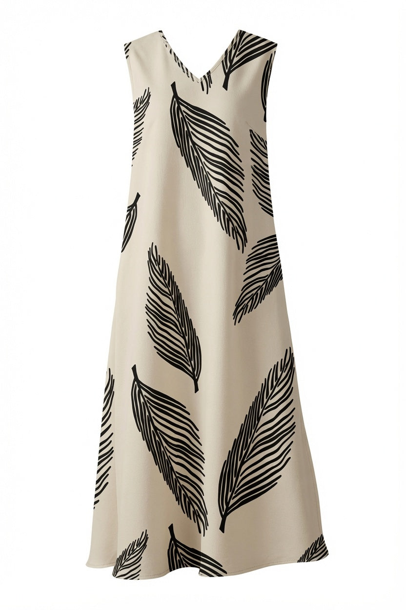 Sommerkleid Damen – Leicht, Bedruckt & mit V-Ausschnitt
