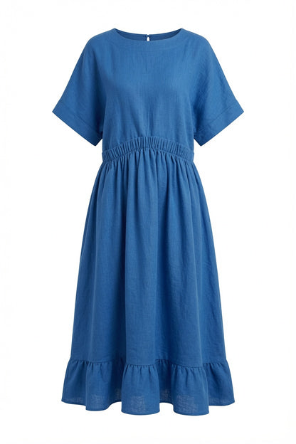 Lässiges Maxikleid mit elastischer Taille